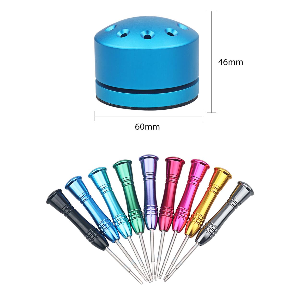 Cacciavite per impianti dentali, kit universale per riparazione di impianti dentali, con base in acciaio inox, 9 pezzi (blu)