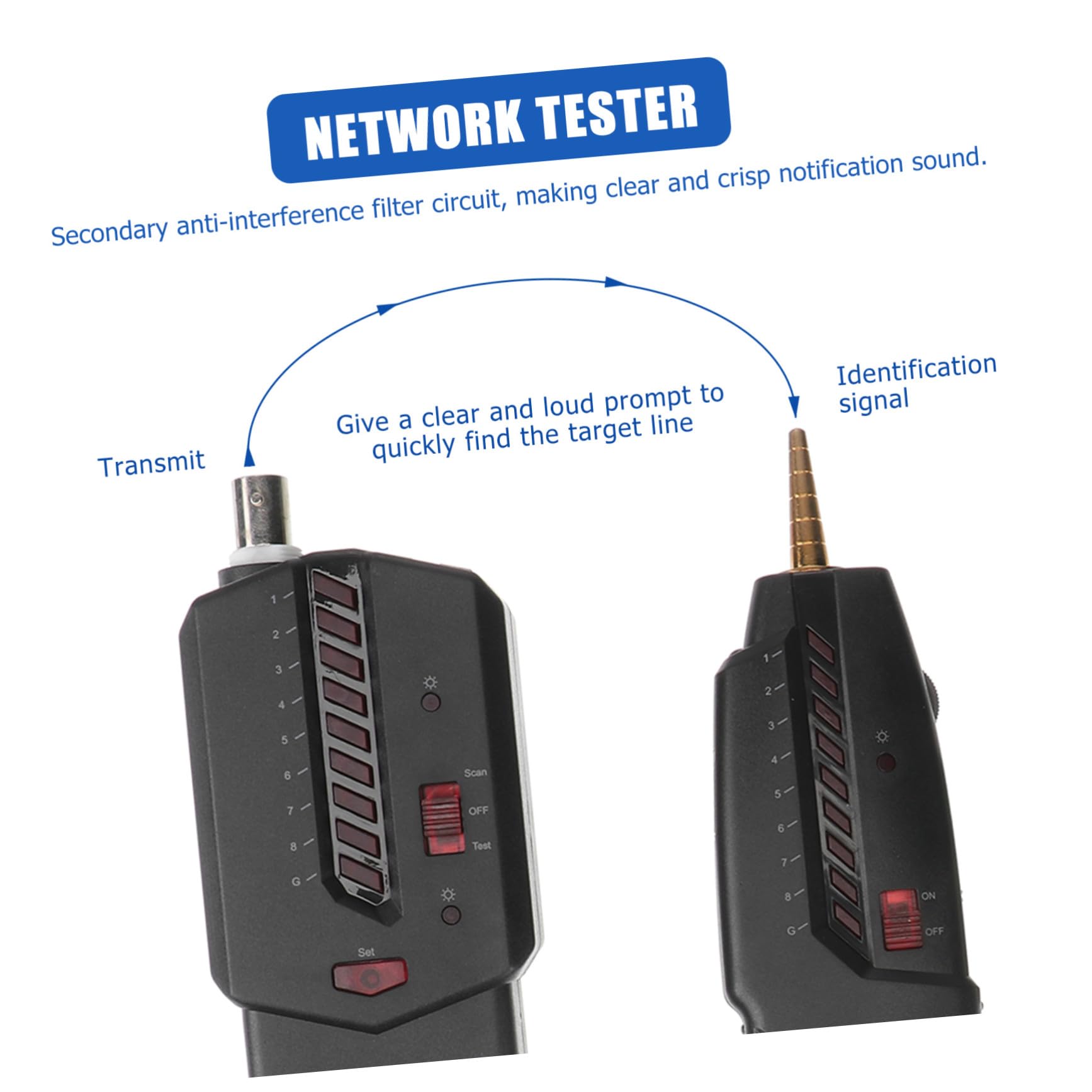 Testeur de Câble Réseau Ethernet Rj45, Localisateur de Ligne Multifonction