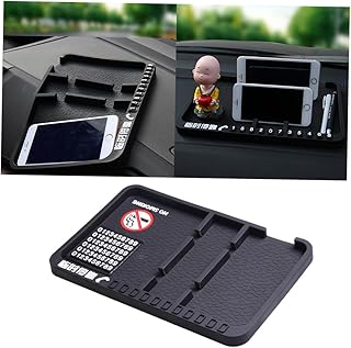 Hemobllo Almofada Antiderrapante Preta Para Telefone De Carro Tapete Antiderrapante Almofada Antiderrapante Para Carro Almofada De Navegação Para Telefone Tapete Com Slot Tapete De