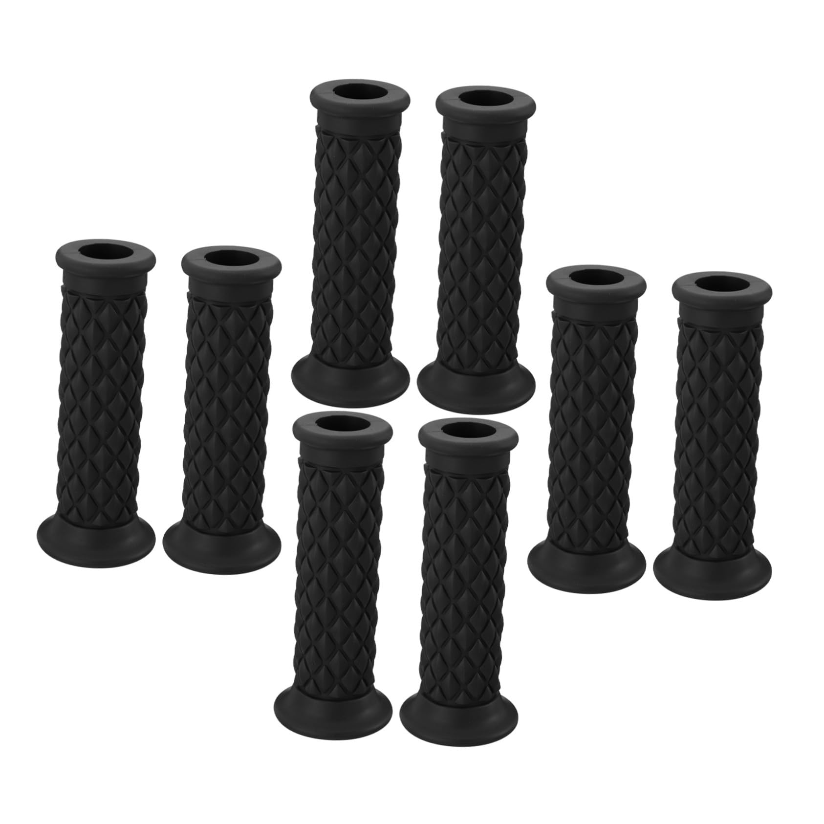 Mikinona 4 Paires Grips de vélo de saleté accessoires de vélo de saleté poignées universelles du guidon poignée en caoutchouc Black