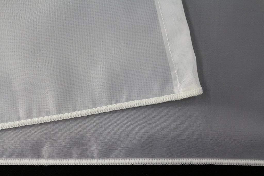 Hochwertige Fertiggardine Voile Store Deko Schal mit Faltenband Bleiband 3-Falten-KRÄUSELBAND 1:2/50 mm (größe wählbar), 120 x 800 cm (Höhe x Breite)