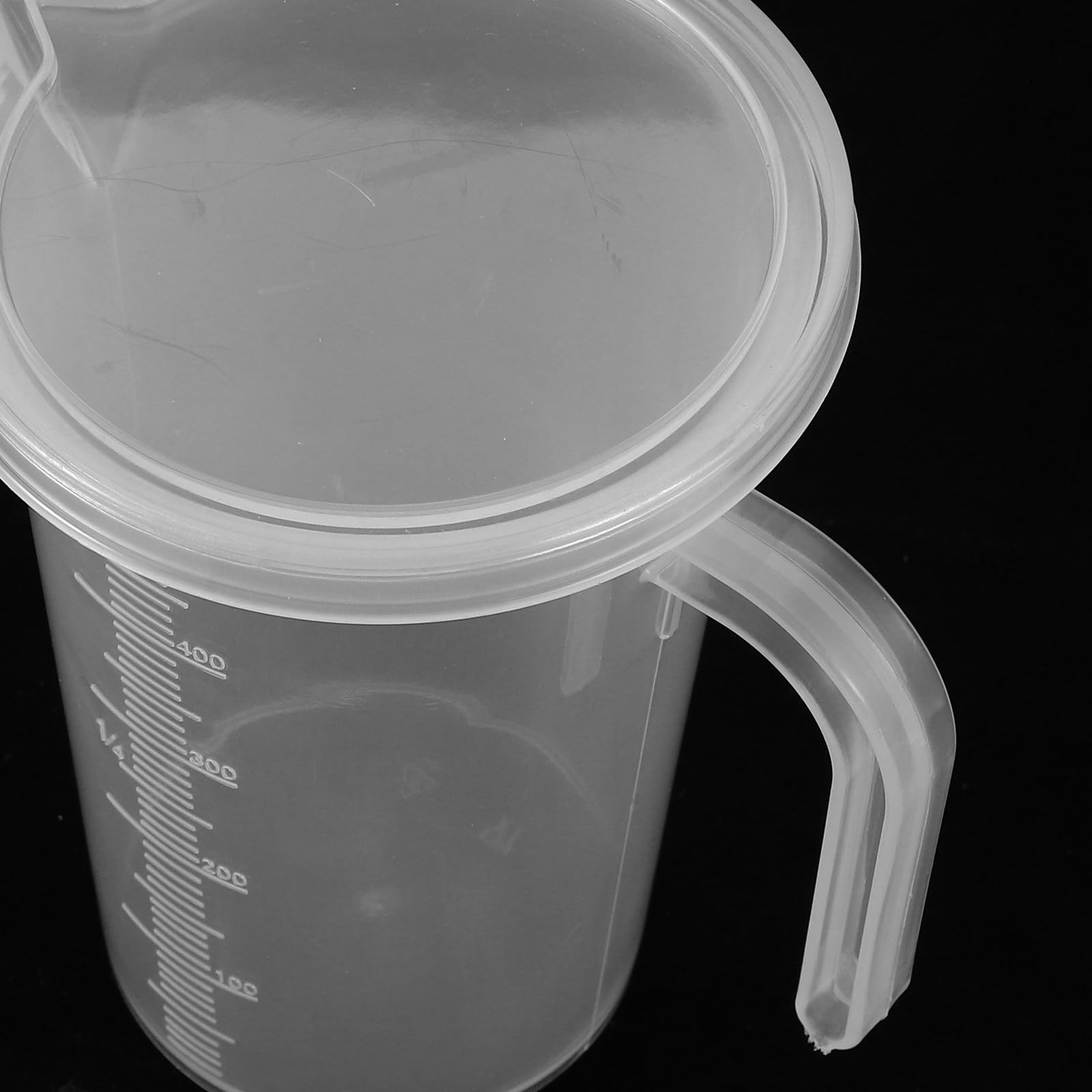 Veemoon Set 6 Misurini per Liquidi in Plastica con Manico e Coperchio Brocche Graduate da 500 Ml per Cucina e Cottura Misurini Graduati con Beccuccio Ergonomico per Uso Domestico e
