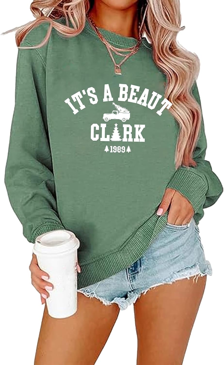 Christmas Sweatshirts for Women It's A Beaut Clark Sweatshirt Xmas Merry Christma Holiday Long Sleeve Top Pullover