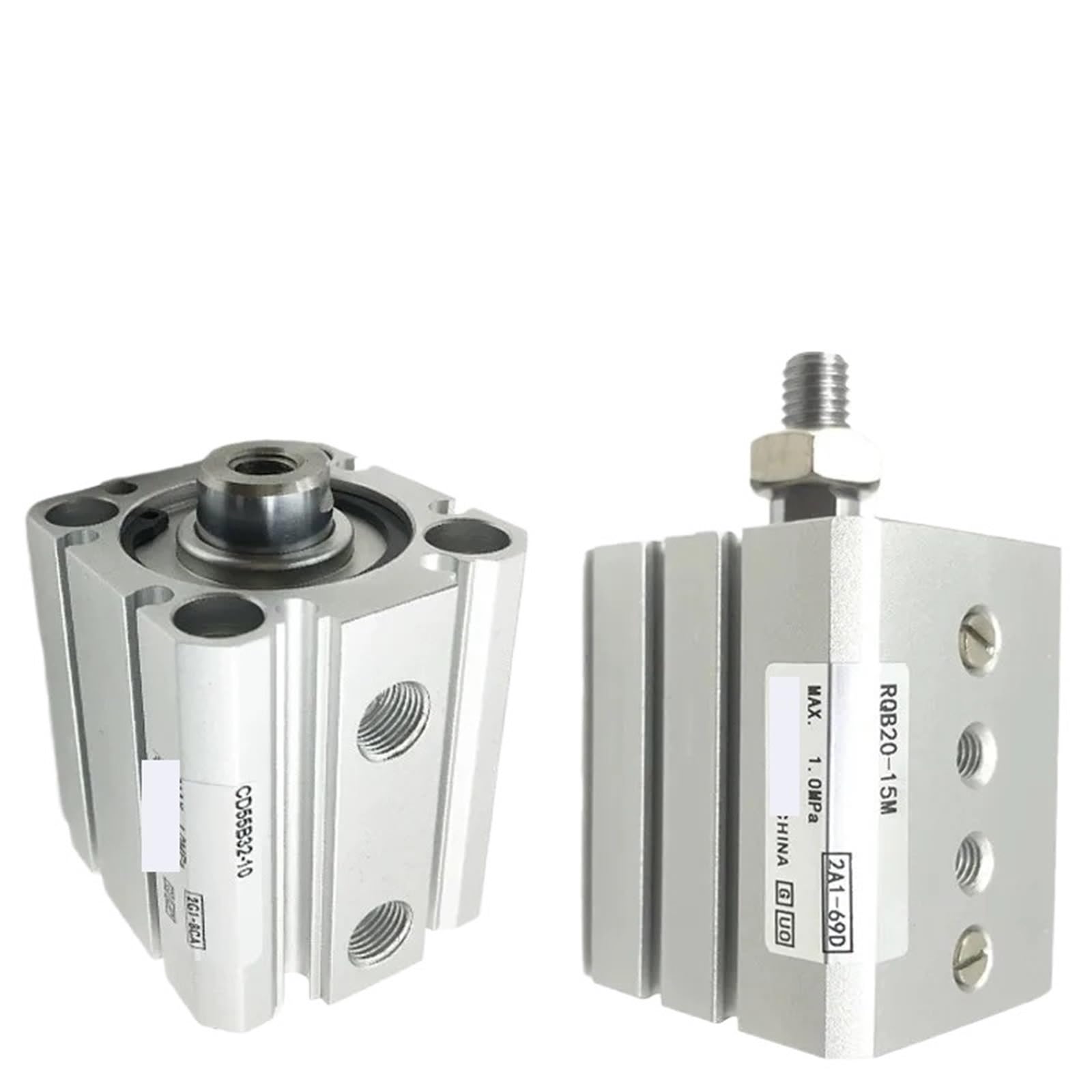 Cylindre pneumatique RDQB50-50 robuste pour guidage mécanique