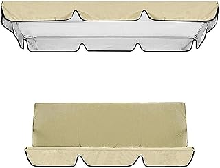 Toldo de repuesto impermeable para hamaca de 2 y 3 plazas, resistente a los rayos UV, tela Oxford 210D para exteriores, patio, jardín, color rosa (142 x 120 x 18 cm)