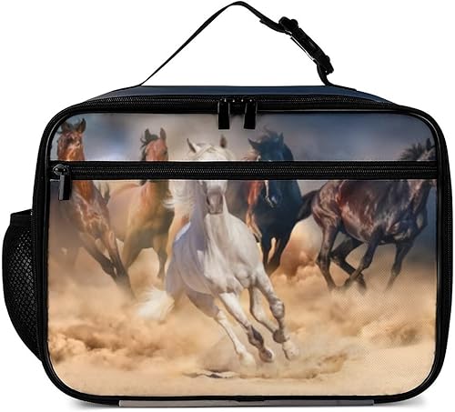 Miniatura 9 de Lonchera reutilizable con diseño de flamencos rosados, bolsa de almuerzo aislada, lonchera para comida y comida, bolsa de mano para mujeres, niños,