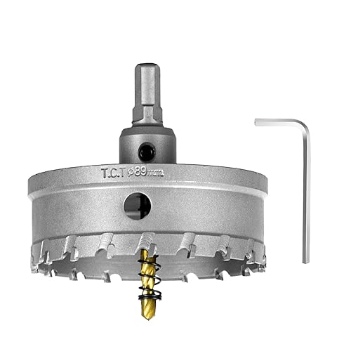 Miniatura 7 de SALI 1-1/16" (27mm) Kit de sierra perforadora TCT con punta de carburo de tungsteno Broca de sierra perforadora con punta de carburo con broca