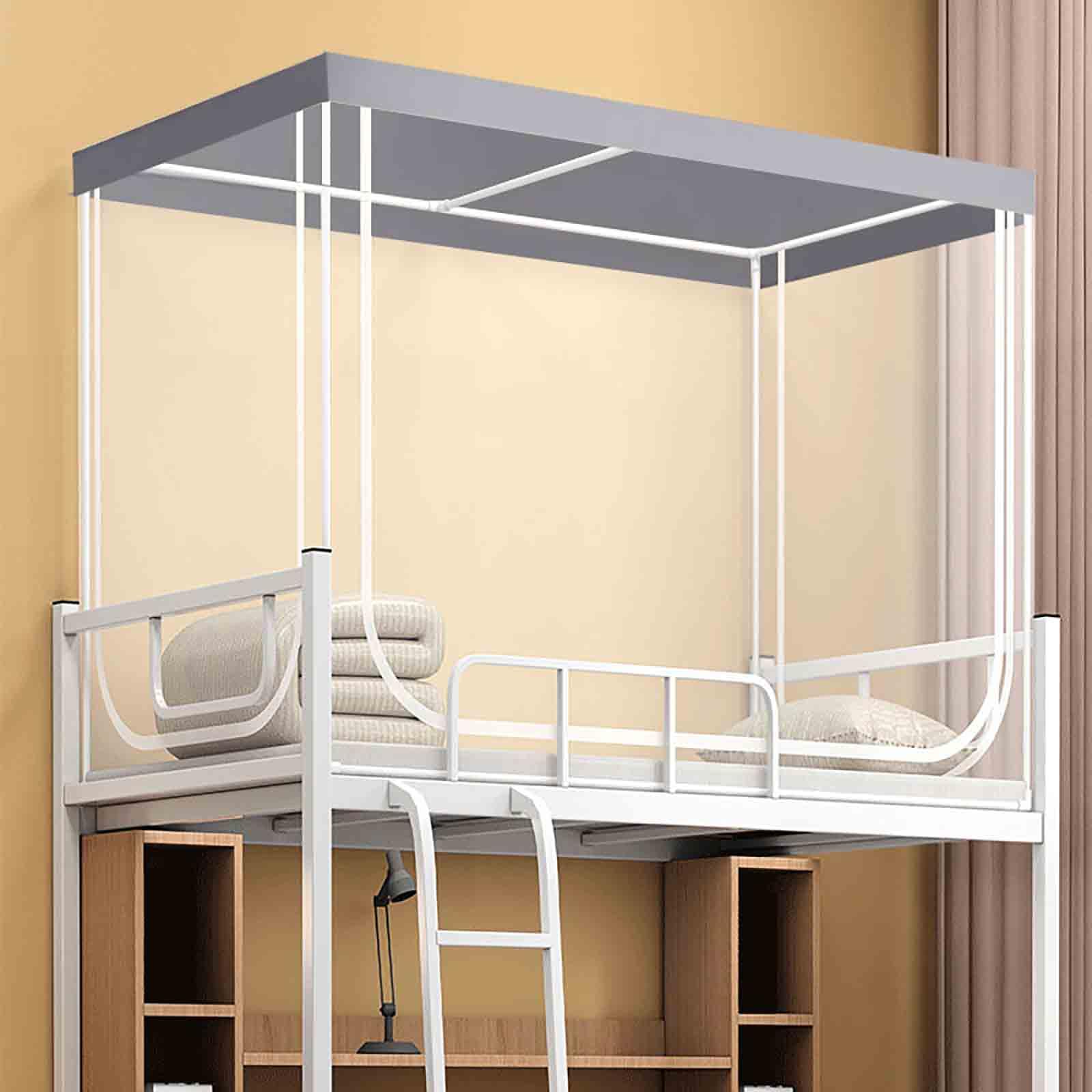 JUSHZ Bettvorhänge Moskitonetz Reise Reisebett Mückennetz Bett Mosquito Net (Gray,80x180x110cm)