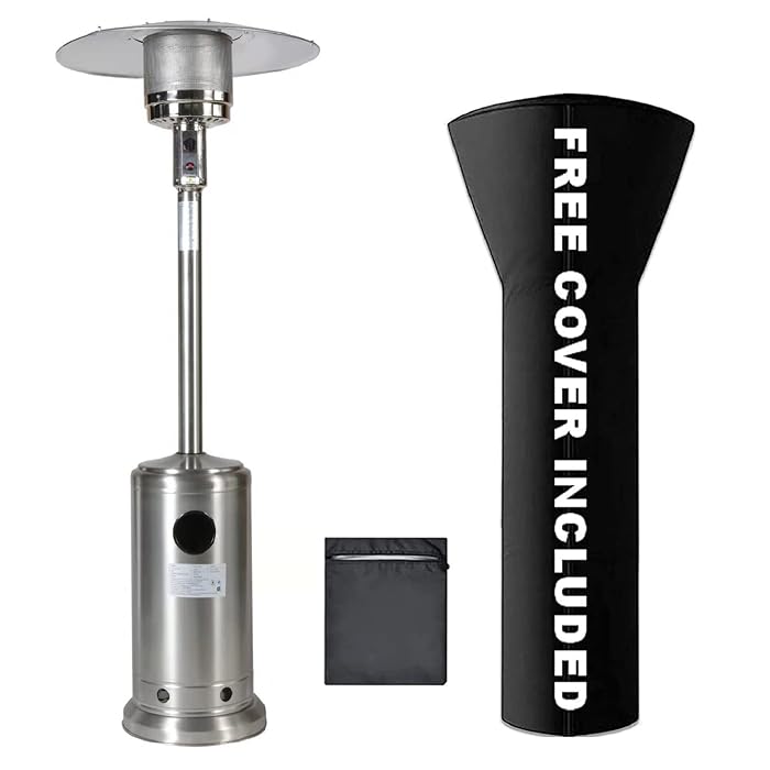 Buy 48,000 BTU Patio Heater, Propane Patio Heater Standing with Wheels