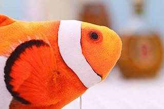 LauCentral Catnip Electric Realistic Simulation Toy Fish,Plush Wagging Interactive Pets Chewing Biting Kicking Floppy Fish for Cat Kitten Funny Cute Doll for Teeth Cleaning with USB Rechargeable
