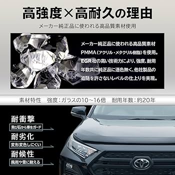 RAV4 バグガード ボンネットプロテクター カスタム パーツ　オーストラリア製 Amazon.co.jp: RAV4 バグガード ボンネットプロテクター 50系