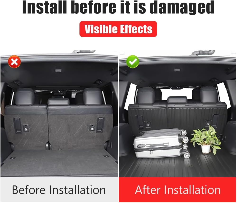 Rear seat Back Protector Pads for 2024-2025 2026 Lexus GX550 and GX550H Interior Rear seat backrest Pads Tailgate Anti-kick and Anti-Scratch Panels Interior Supplies Modification Accessories