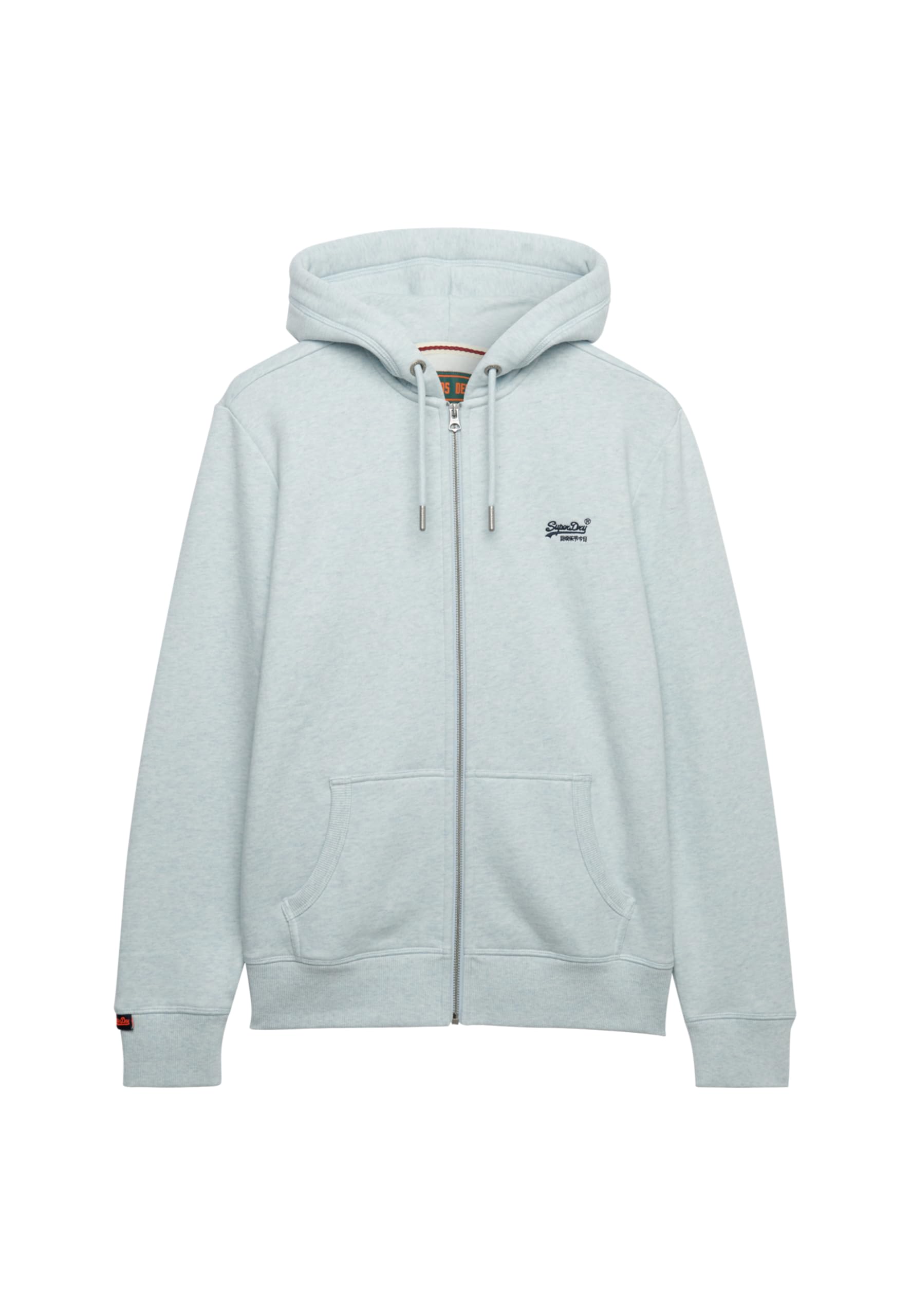 Superdry Men's Icy Blue Marl Essential Logo Zip Hoodie Hb M2014128a Xl