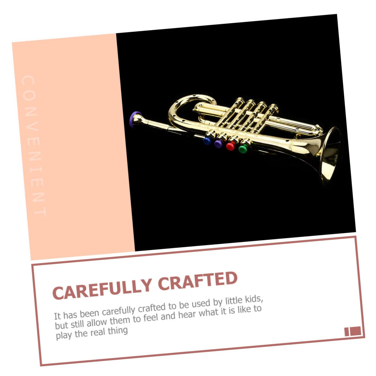 Tromba Dorata Giocattolo a 4 Note in Plastica Cz05