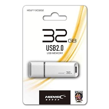 HIDISC USB2.0対応 フラッシュメモリ 4GB HDUF116S4G2 dwos6rj HIDISC USB 2.0 フラッシュドライブ 4GB 白 キャップ式 | HIDISC