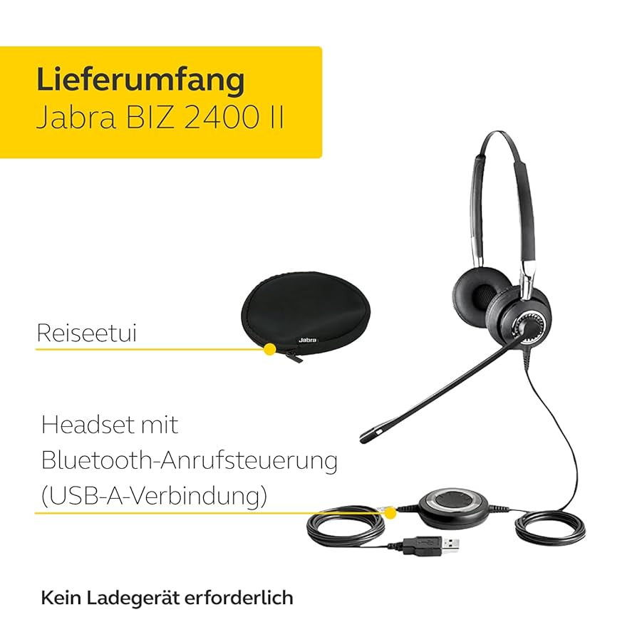 Amazon.com: Jabra Biz 2400 II Duo USB Headset : Electronics