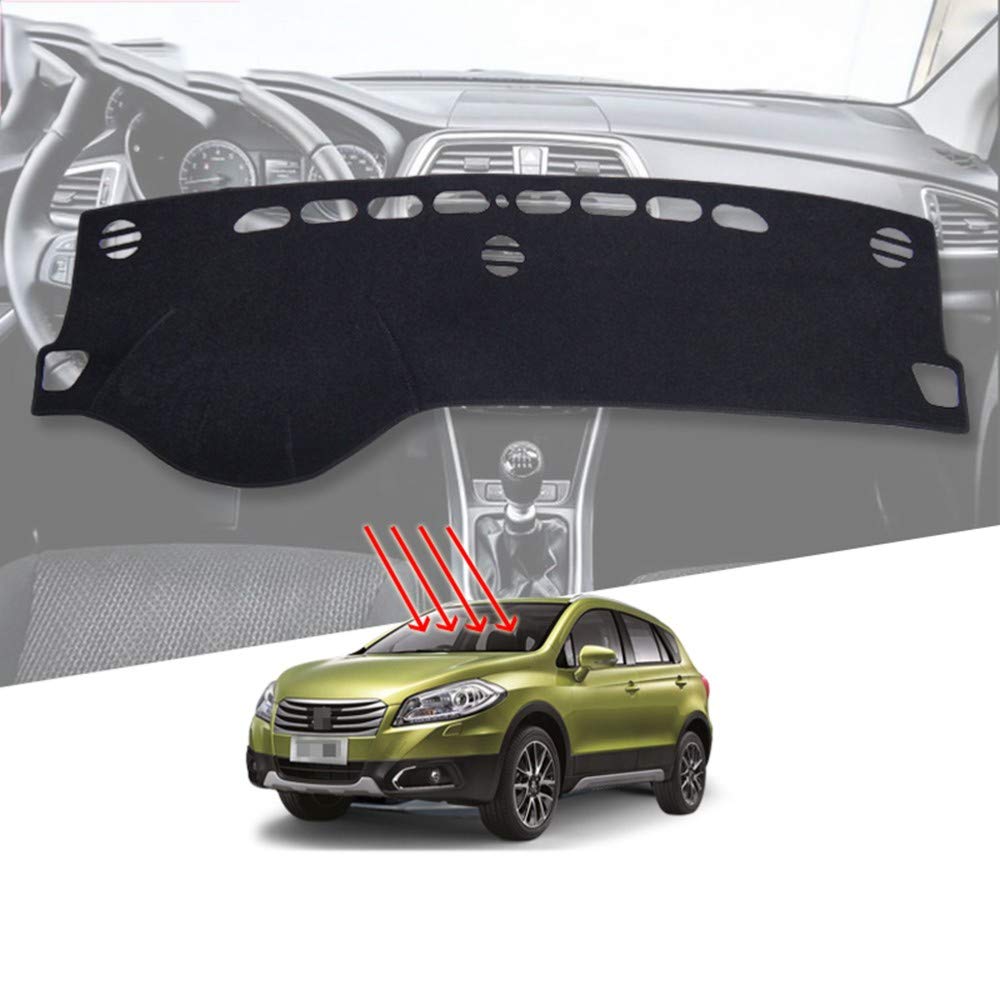 YXNVK Anti-Slip Mat Dashboard Cover Pad Sunshade Dashmat Accessories, For Suzuki SX4 S-Cross 2014-2019 SX-4 SX 4 S Cross SCross