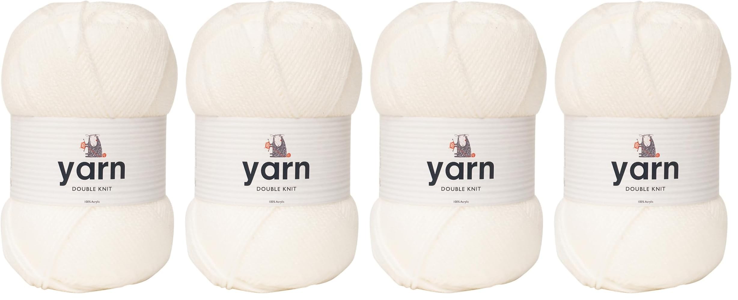 KORBOND DK Black Yarn - 100g Acrylic Wool - Lightweight, Hypoallergenic & Durable Double Knit Crochet Yarn Knitting Wool (290m Total) — view 91