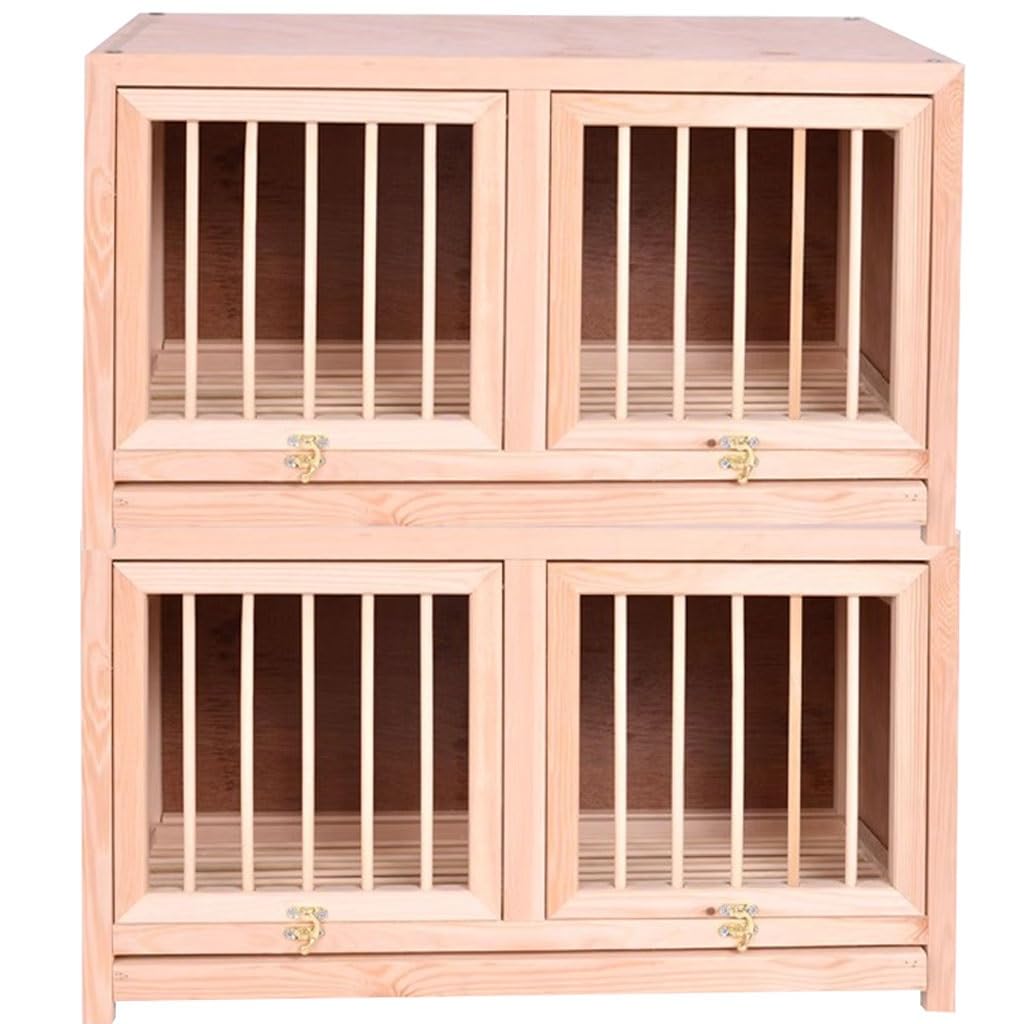 Jaula de Madera Grande para Palomas de Exterior, Nido Doble para Carreras, aviario con Puerta abatible para pájaros, combinación espaciosa de Jaula para Palomas (23,6 Pulgadas*2)
