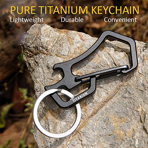 Grampo, Andoer Multitool Titanium Carabiner Keychain Chaveiros clipes com abridor de garrafas