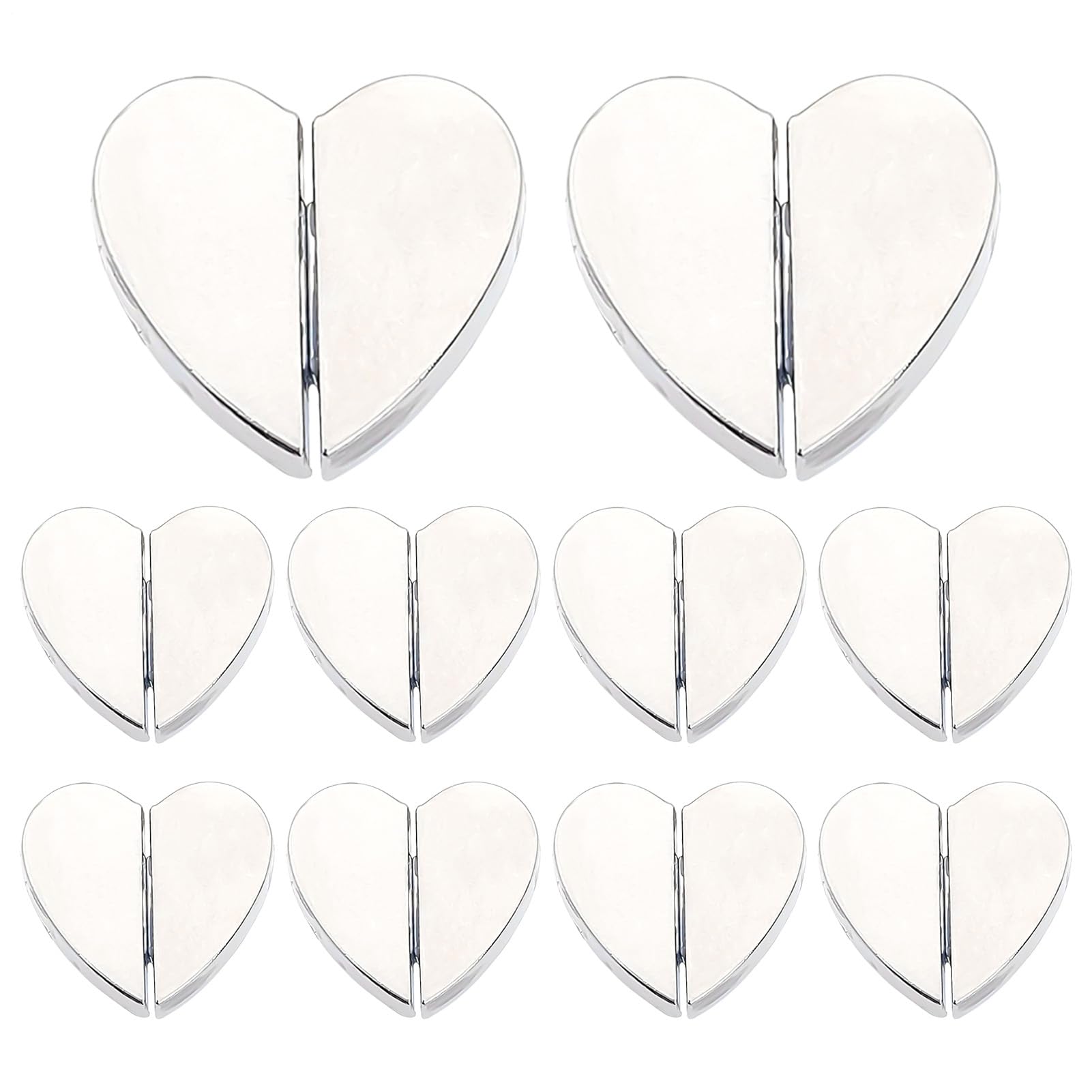 Accesorios para cortinas magnéticos pesados de 2,5x2,3 cm en formato de corazón pack de 10
