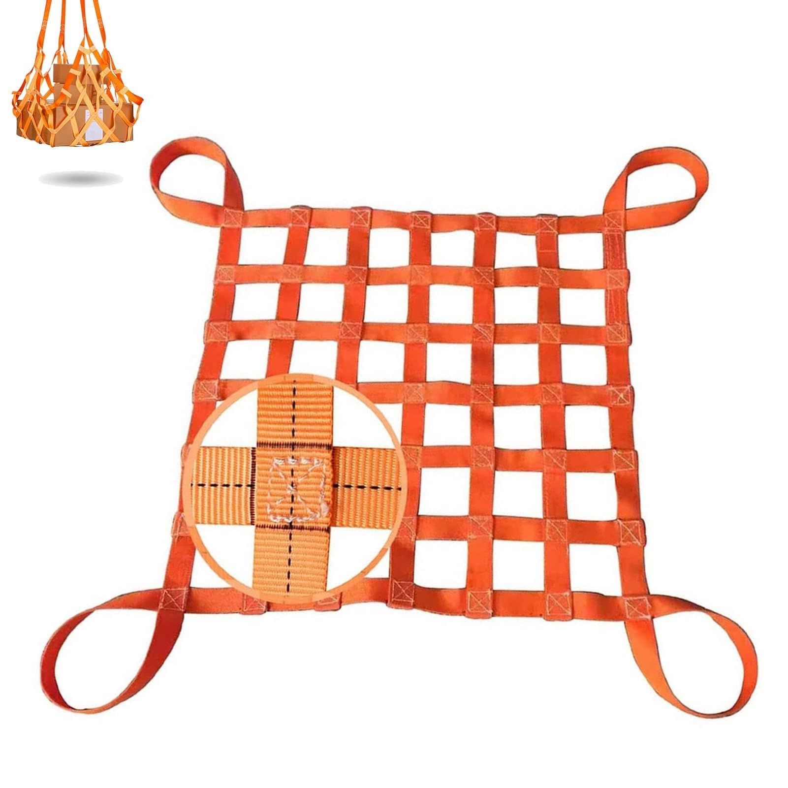 Correas De Red De Elevación - Redes De Eslinga De Elevación De Carga, Red De Elevación De Eslinga De Poliéster Plana, Red De Seguridad De Carga De Red De Correas, Carga De 0,3 A 3,5 Toneladas ( Size :