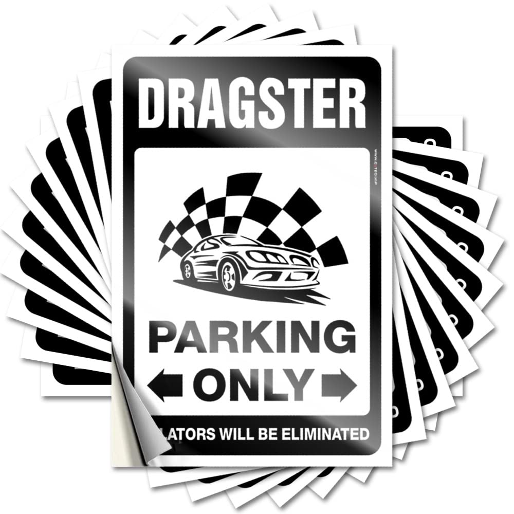 Door Decor, Decals Funny Hard Quote Stickers, Fluffy No Residue Decals for Luggage | Layered Party Favor Custom Dragster Parking Only(6X9CM)