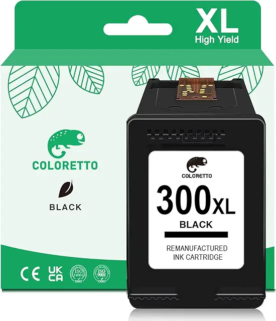 Cartuccia HP 300 Nero COLORETTO 300XL - Compatibile con HP 300 XL
