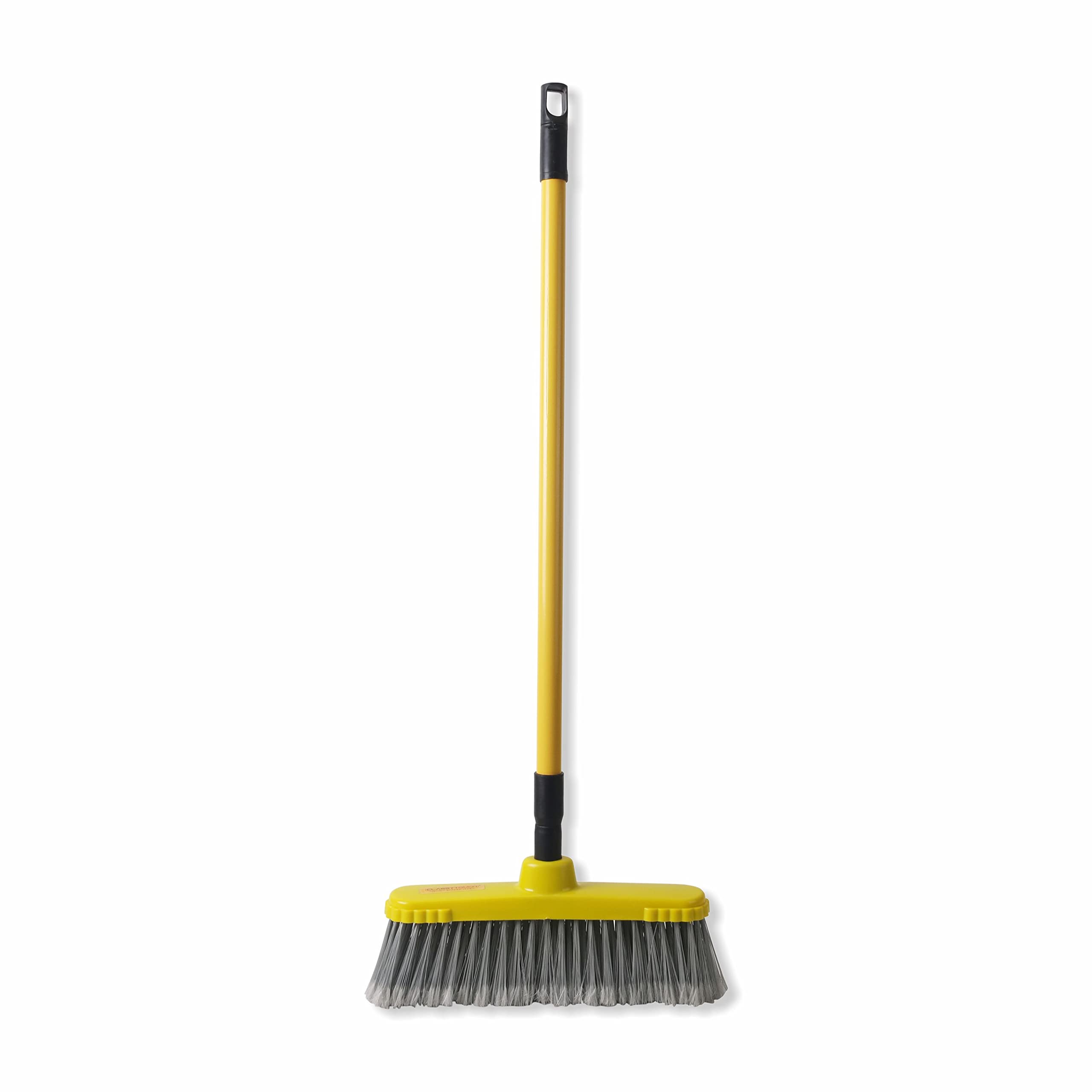 CLASSY TOUCH Plastic Broom for Bathroom Cleaning & Home Floor Cleaning| Hard Bristle Broom for Scrubbing in Bathroom (Yellow; Standard; 23.22-38.58")" (B0BLJXMVK3) Amazon Price History, Amazon Price Tracker
