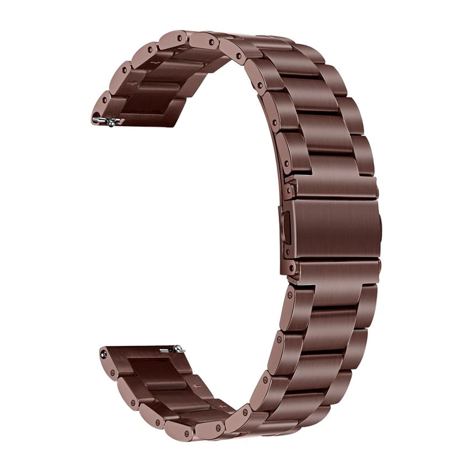 Correa de reloj de acero inoxidable sólido de 20 mm, 22 mm, compatible con Galaxy Watch 3 de 41 mm, 45 mm, correa de liberación rápida Watch3, bronce místico (negro plateado, 45 mm)