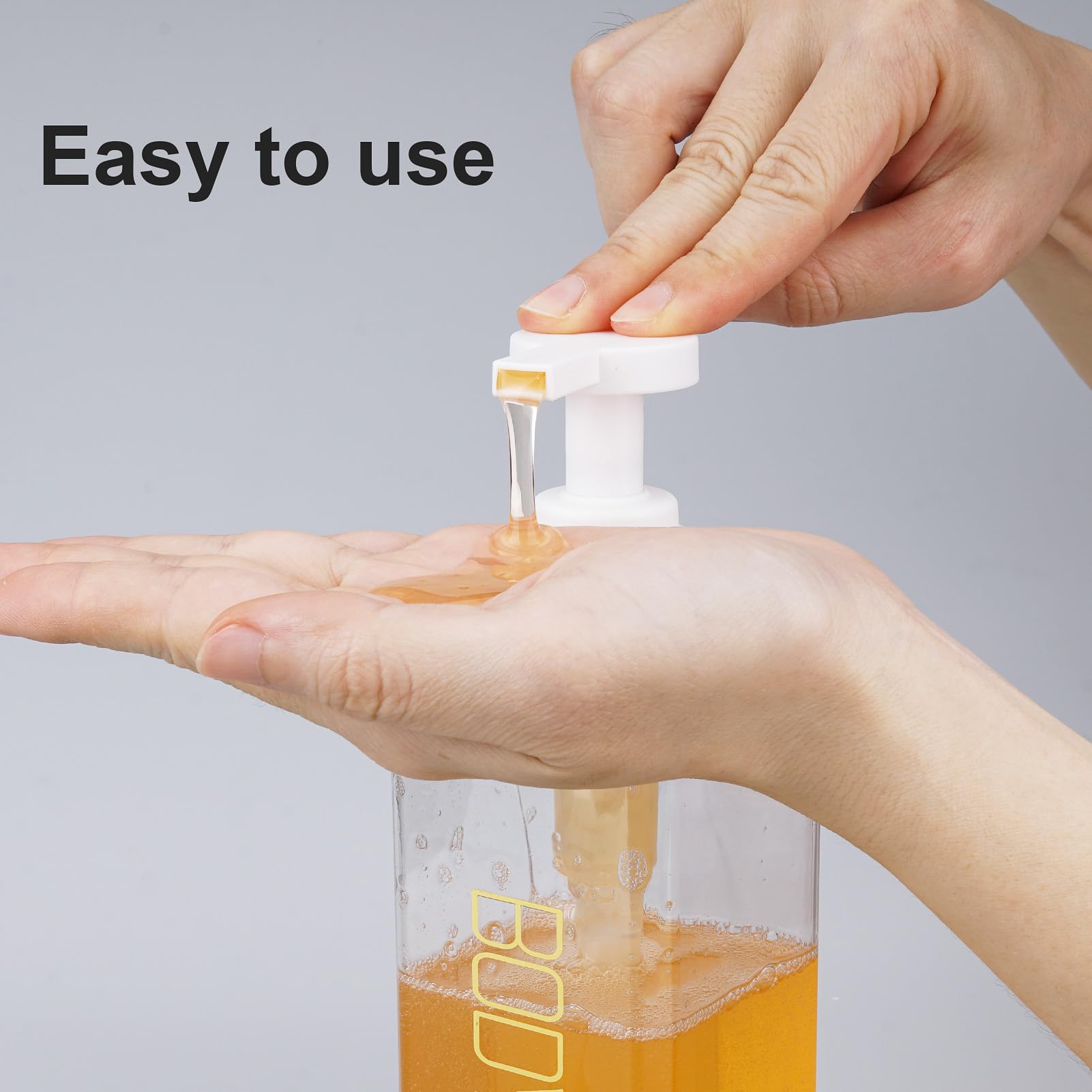 Set 3 Flaconi Dispenser Per Shampoo E Balsamo – 550 Ml, PET Riciclabile, Con Etichette Serigrafate, Marrone