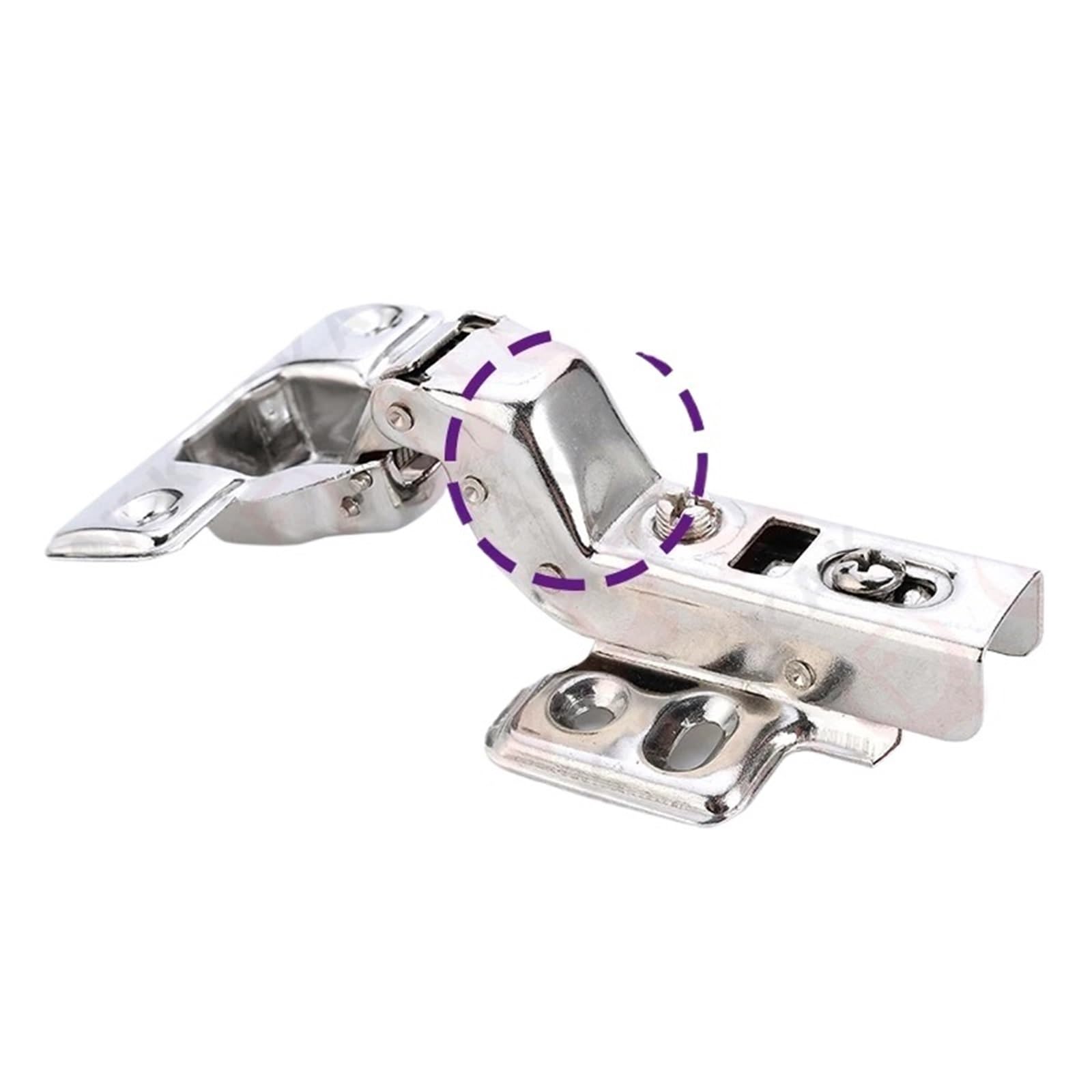 Window Hinge 8 Pieces Stainless Steel Cabinet Hinges Soft Closing Hydraulic Door Hinge Damper Buffer Kitchen Furniture Hardware for Cabinet, Door, Window(Insert Embed x 8)