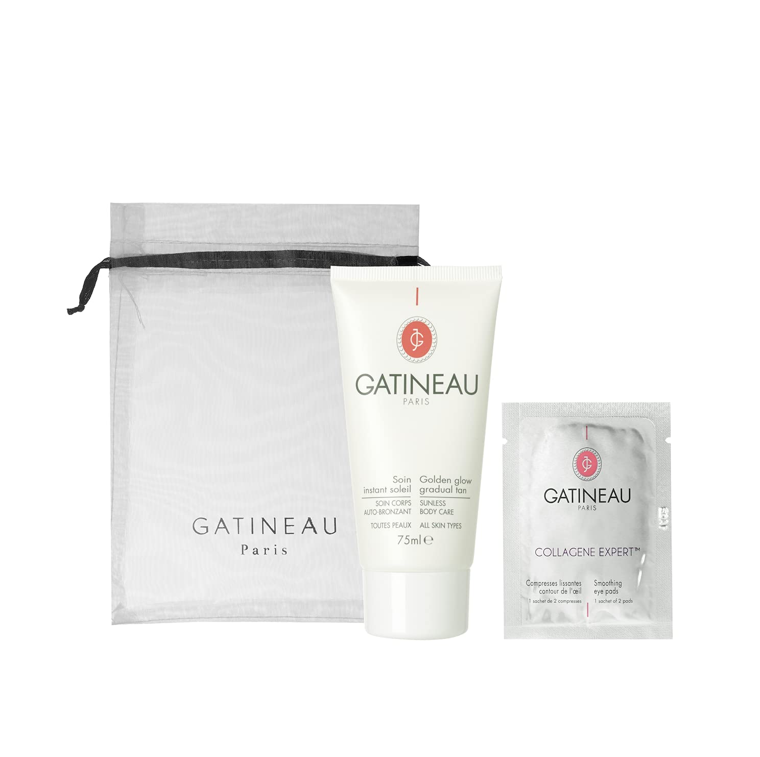 GatineauSmooth & Glow Skincare Treats Gift Set, Golden Glow Gradual Tan & Cooling Eye Pads