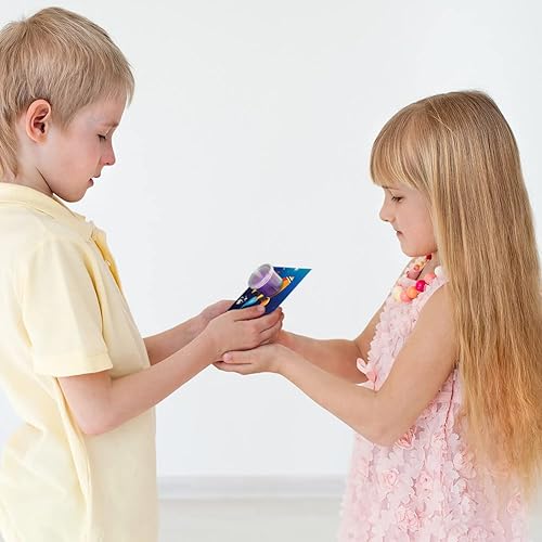 Miniatura 2 de 30 paquetes de limo de galaxia de San Valentín, juguete para aliviar el estrés con tarjetas de regalo del día de San Valentín para niños, tarjetas