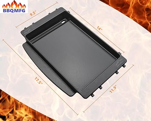 Miniatura 2 de 7658 Pieza de repuesto de plancha de hierro fundido para inserto de plancha Weber Spirit, compatible con Weber Spirit & Spirit II 2 y 3 quemadores