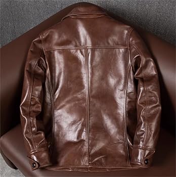 Amazon | [VIIBOY] 馬革 レザーコート ミドル丈 テーラードカラー 本革