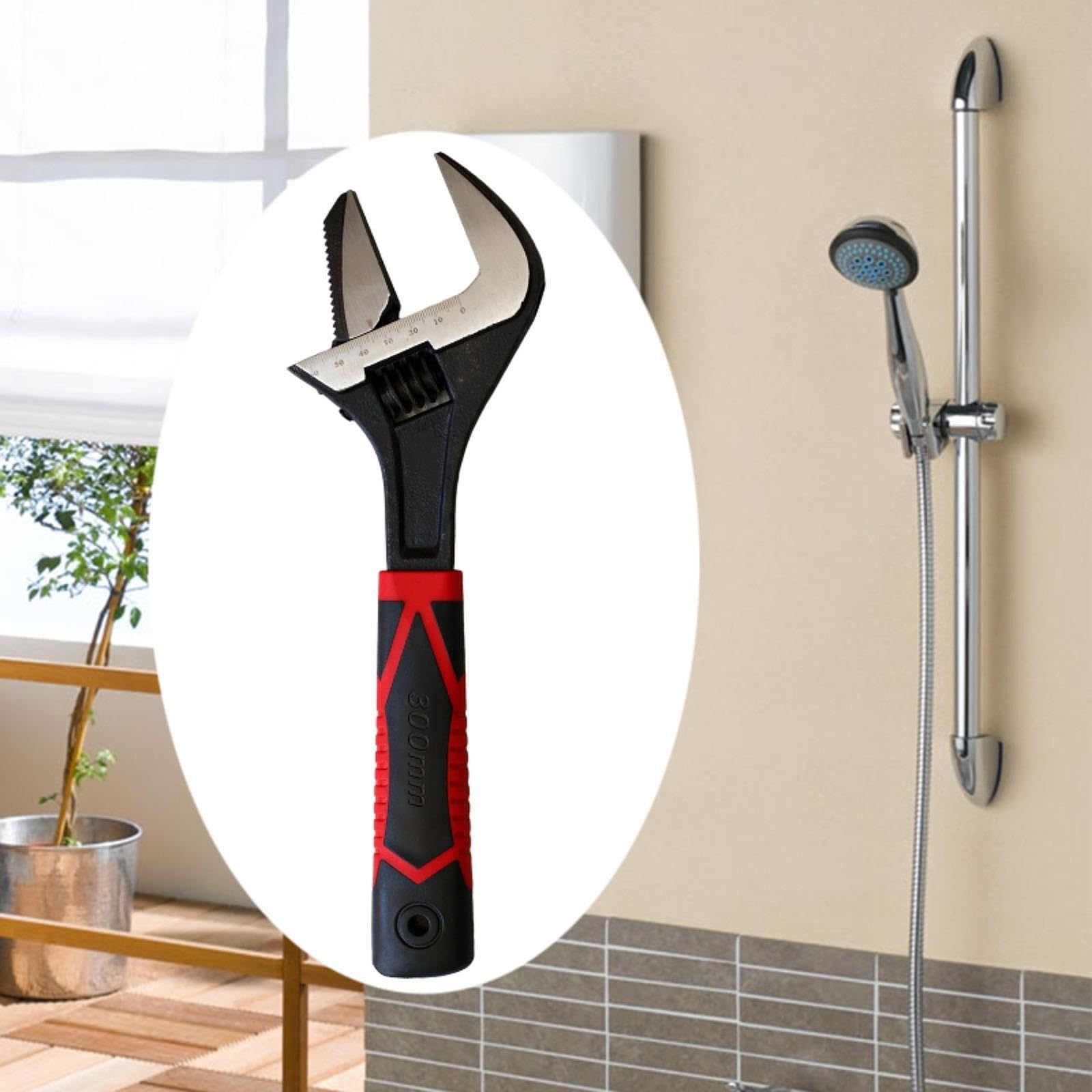Chiave a Rullino Inglese Professionale Utensile di Serraggio a Ganasce Mobili Attrezzo per Riparazioni in Acciaio Al Carbonio Adatto per Lavori, 12 Inch