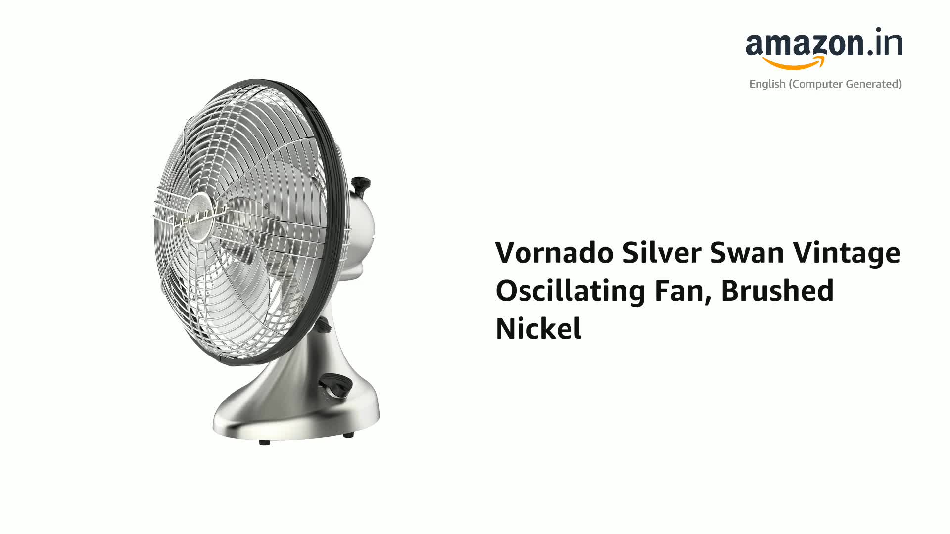 Buy Vornado Silver Swan Vintage Oscillating Fan, Brushed Nickel 