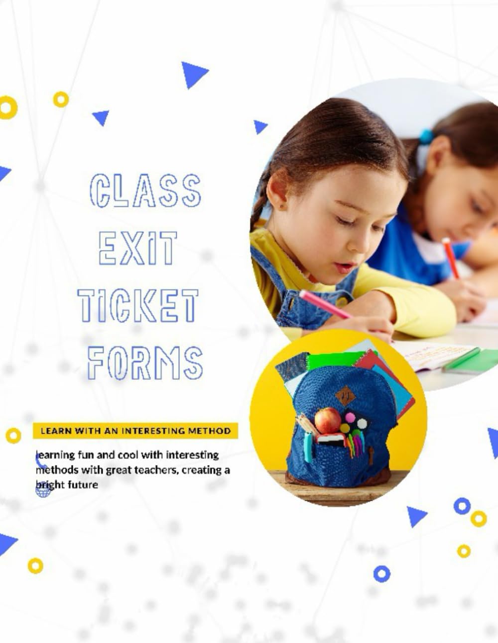 Class Exit Ticket Form: Capture Instant Insights for Enhanced Teaching and Learning: sized 8.5 x 11 inches, 216 forms