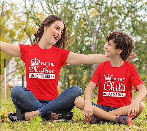 Image of Hangout Hub | Family T-Shirts | Dad Mother Child | Set of 2 |Mom Son