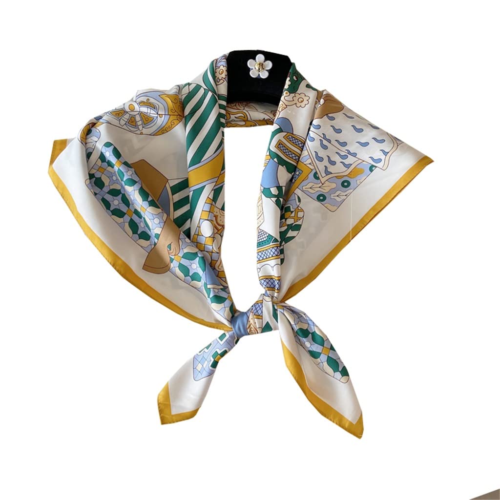Un tocco di scenario, primavera e autunno, sciarpe di seta sottili, sciarpe quadrate abbinate da donna, sciarpe per tutti gli abbinamenti, scialli (colore: A, dimensioni: 190 * 80 cm) (A 190 * 80 cm)