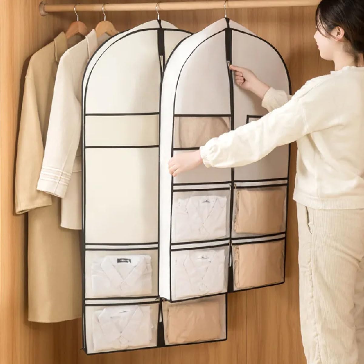 Borsa Da Viaggio Per Scarpe In Tessuto Non Tessuto, Impermeabile, Con Coulisse – 33x45 Cm – Bianco, Multicolore – Antipolvere E Leggera
