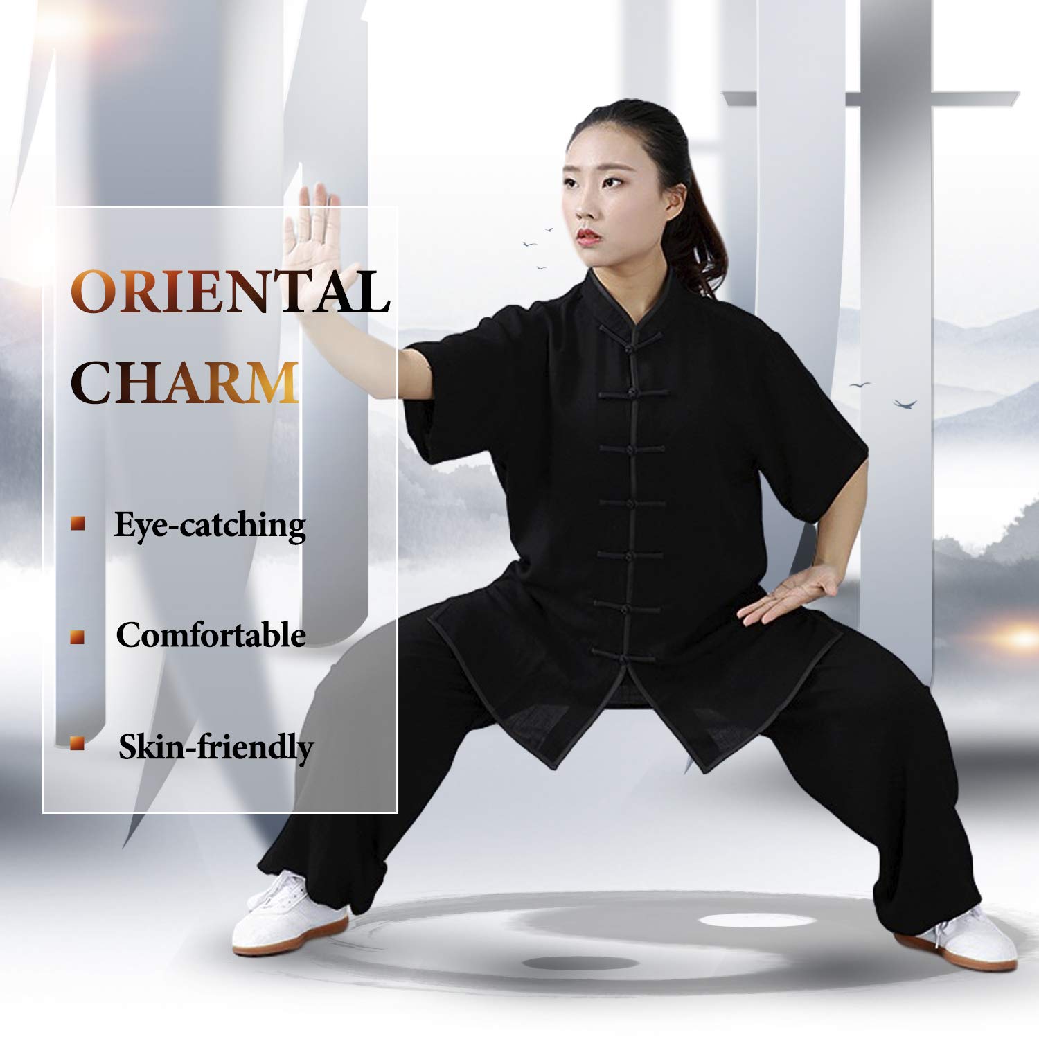 BBLAC 2KEY Artes Marciales Ropa | Unisex Traje para Tai Chi y Meditación | Tradicional Chino Uniforme Está Hecho