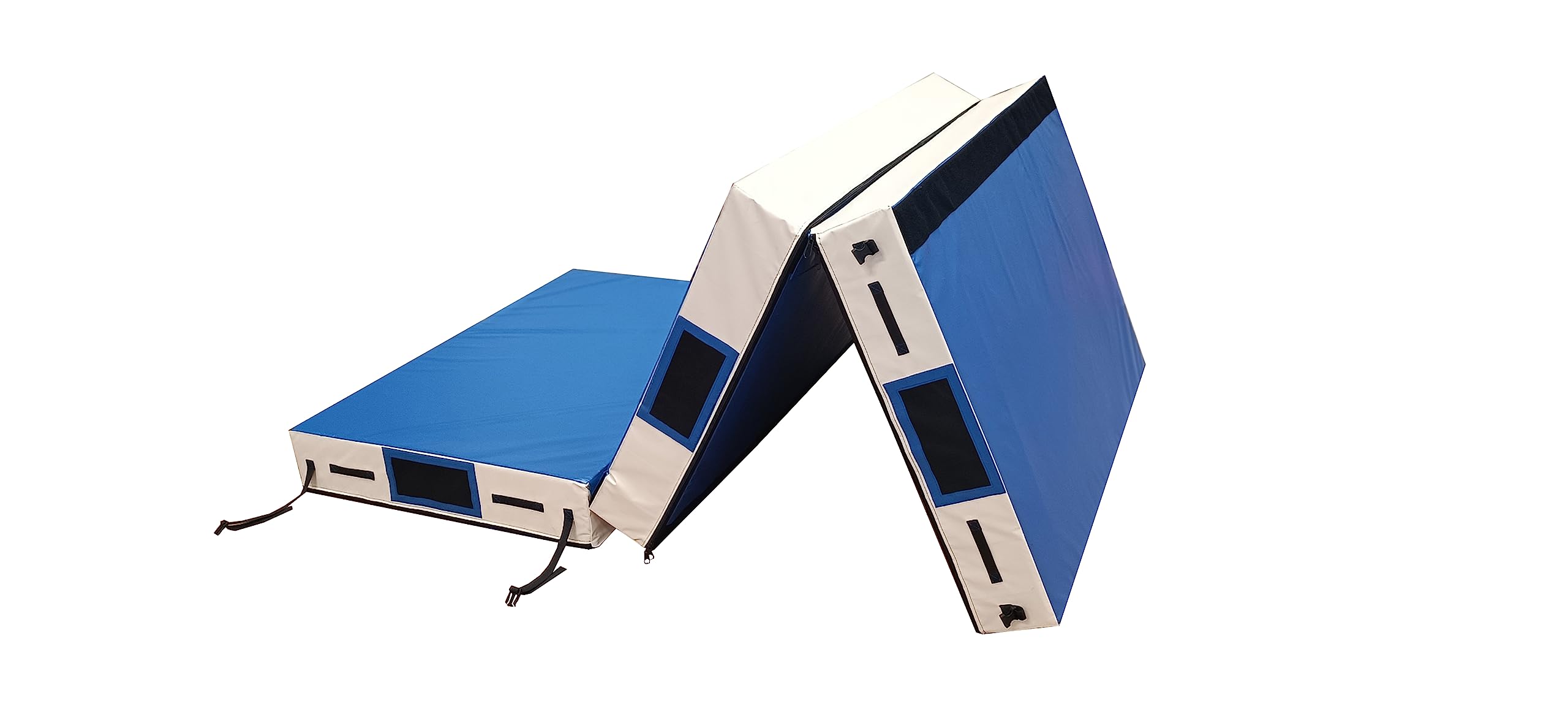 Big Exercise Crash Mat Three connected pieces with Carrying Handles for Gymnastics Parkour Street workout calisthenics