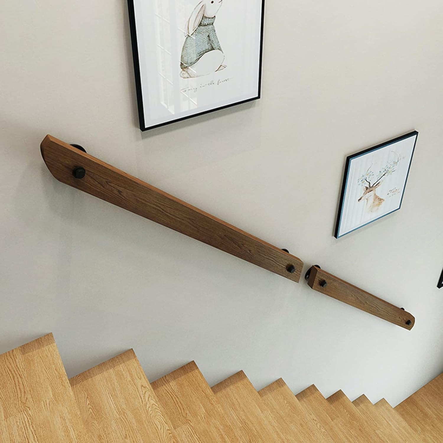 Kit per scale in legno naturale per interni, sistema antiscivolo completo per sicurezza e stile, perfetto per ristrutturazione casa e decorazione scale