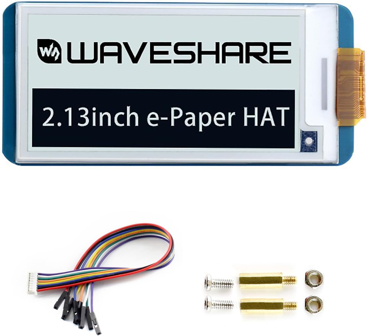 250x122 Resolution 2.13 Inch e-Paper Display HAT E-Ink Screen LCD Module SPI Interface with Embedded Controller for Raspberry Pi 2B 3B 3B+ 4B Zero Zero W/Ardui/STM32/Jetson Nano
