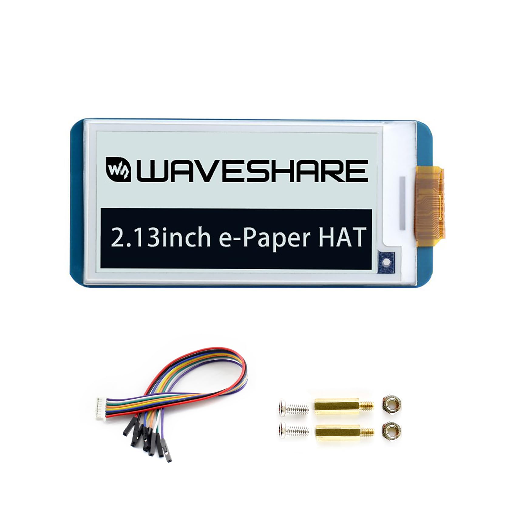 Waveshare 250x122 Resolution 2.13 Inch e-Paper Display HAT E-Ink Screen LCD Module SPI Interface with Embedded Controller for Raspberry Pi 2B 3B 3B+ 4B Zero Zero W/Ardui/STM32/Jetson Nano