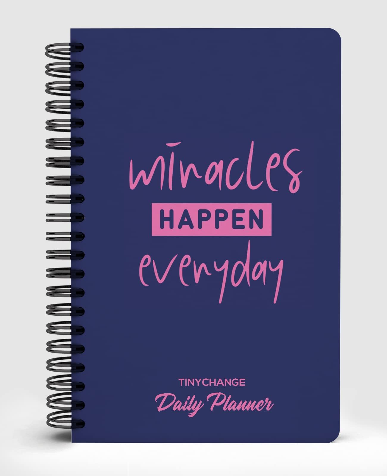 TINYCHANGE Daily Work Planner | Undated Page-a-day for 6 Months | Goals Diary; To-do List; Appoinment Organizer| Everyday Self Care & Productivity Hacks| A5 Size 400 Free Stickers