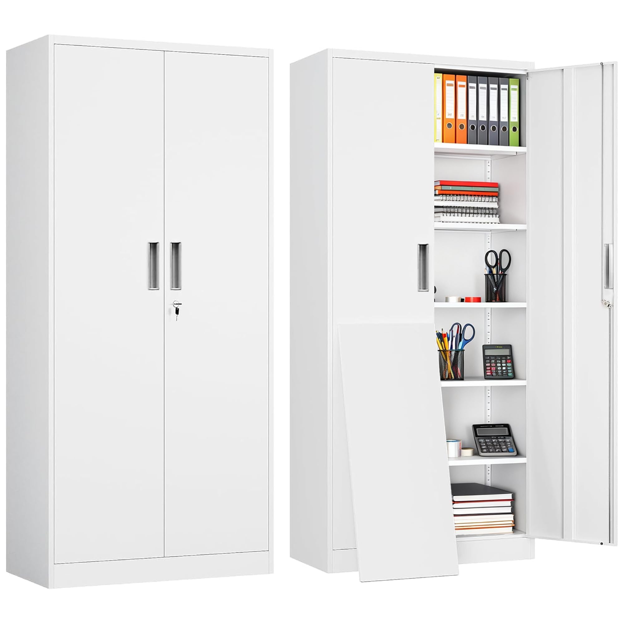 Amazon.com: TaskStorz Metal Garage Storage Cabinets,71” Tall Metal