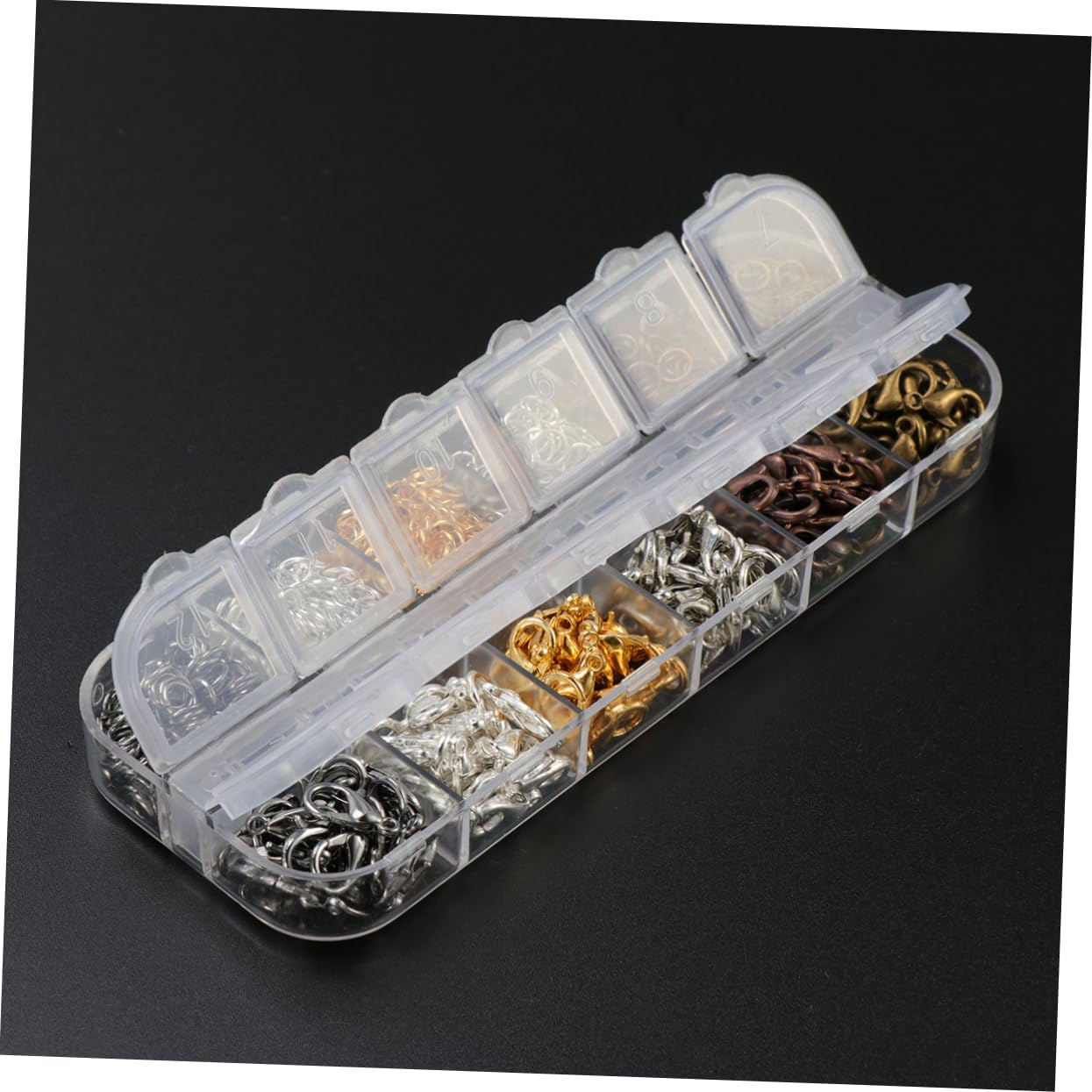 SHINEOFI 2pezzi Craft Lobster Clasp and Open Keychain Options for Jewelry Making and Accessories for Bracelets Necklaces